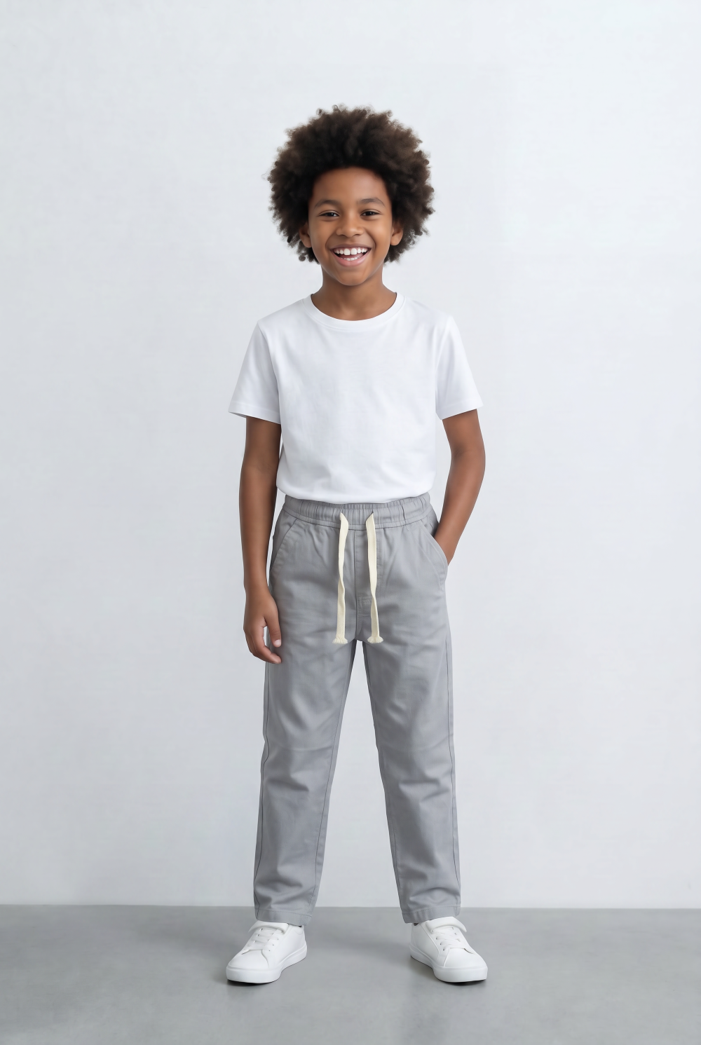 Boy's Pants With Elastic Waistband