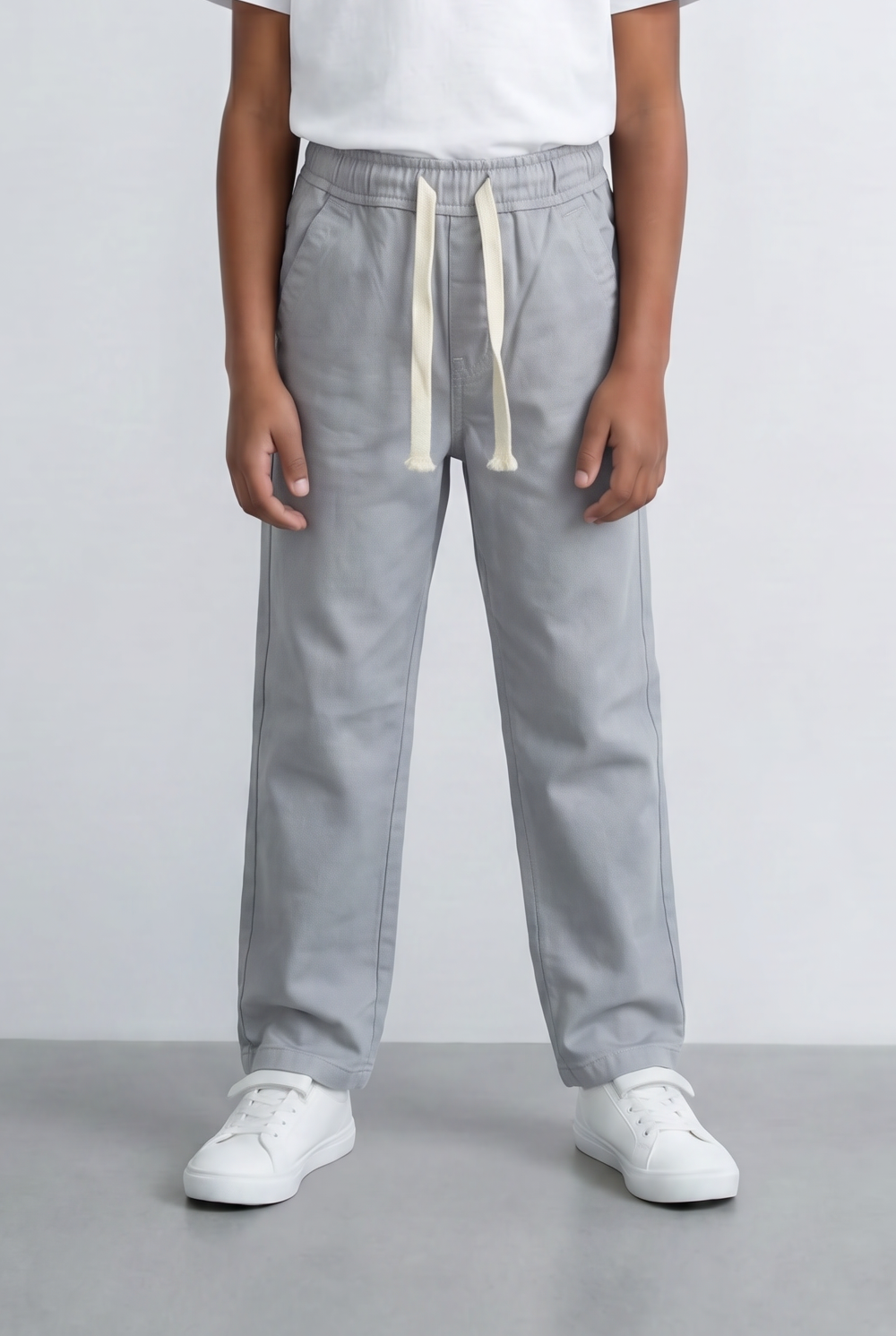 Boy's Drawstring Pants Elastic Waist Casual Style