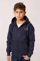 Tomato Full Zip Front Boys Hoodie