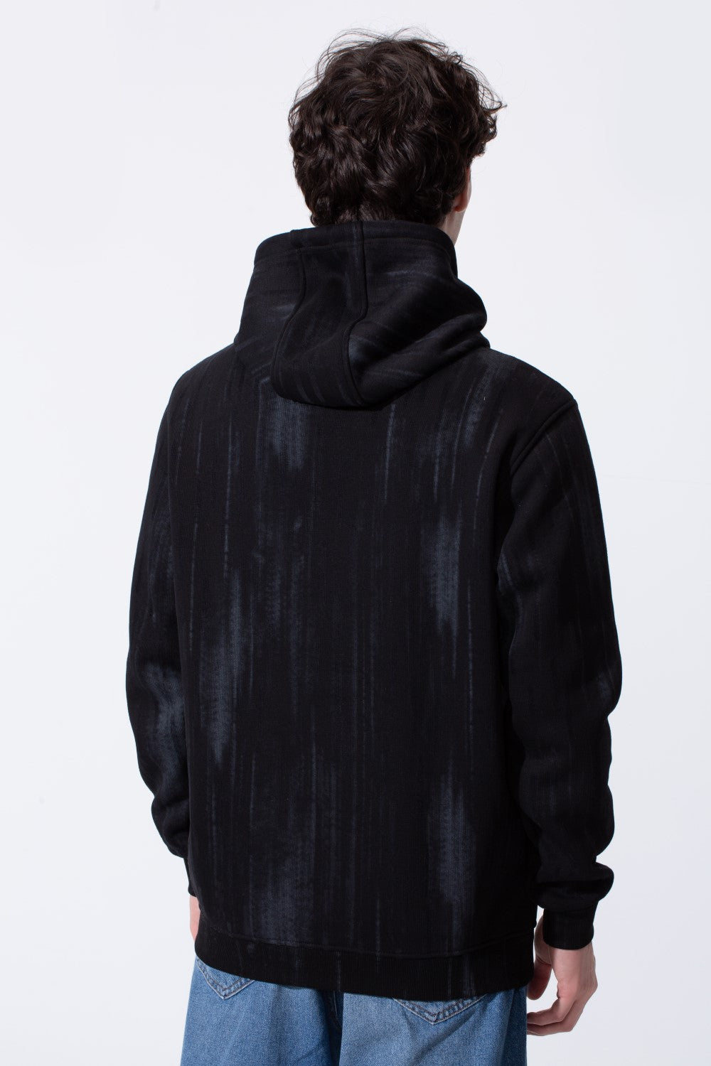 Contrast Drawstrings Slim Fit Men Hoodie