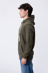 Contrast Drawstrings Slim Fit Men Hoodie