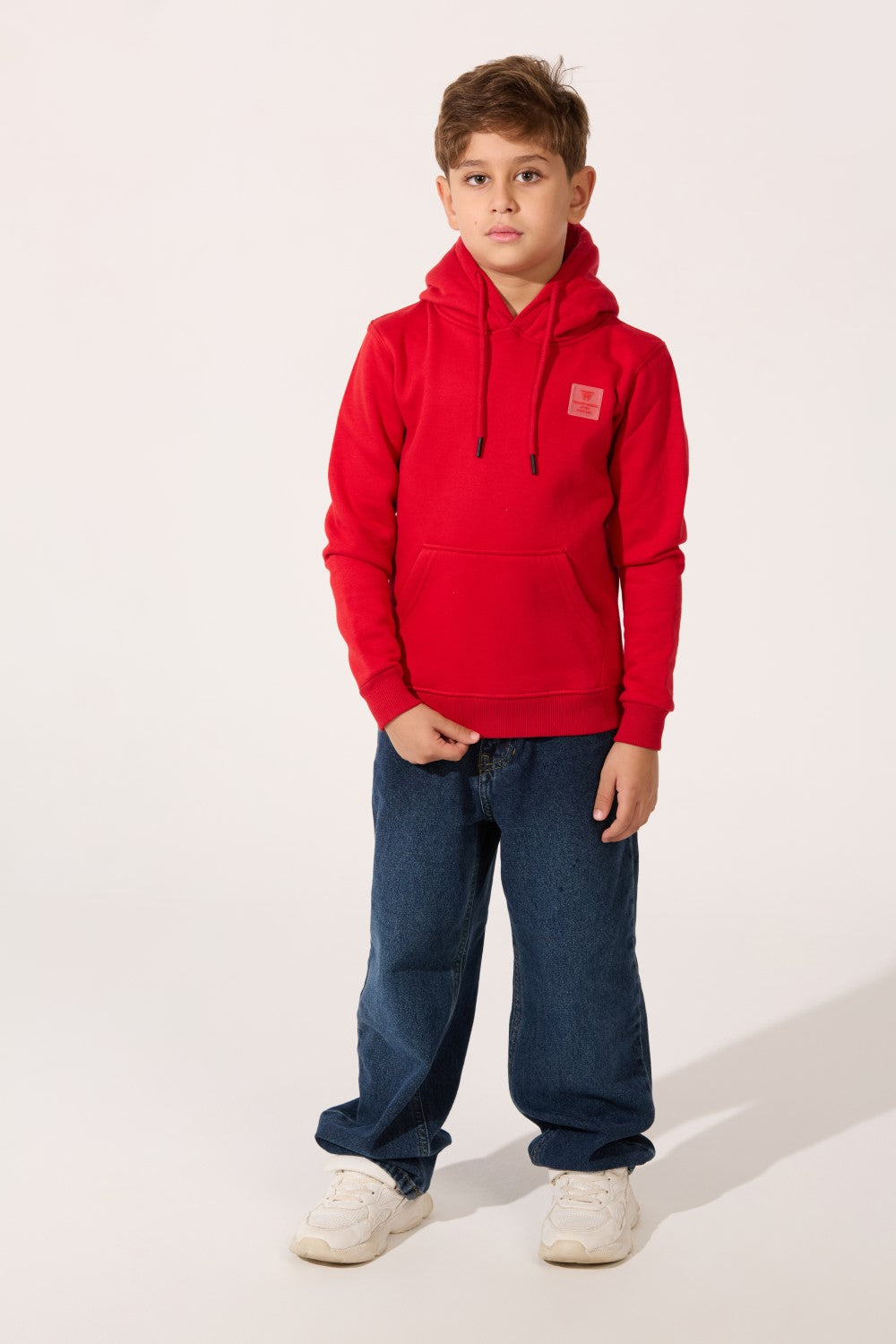 Tomato Basic Slim Fit Front Pocket Boys Hoodie