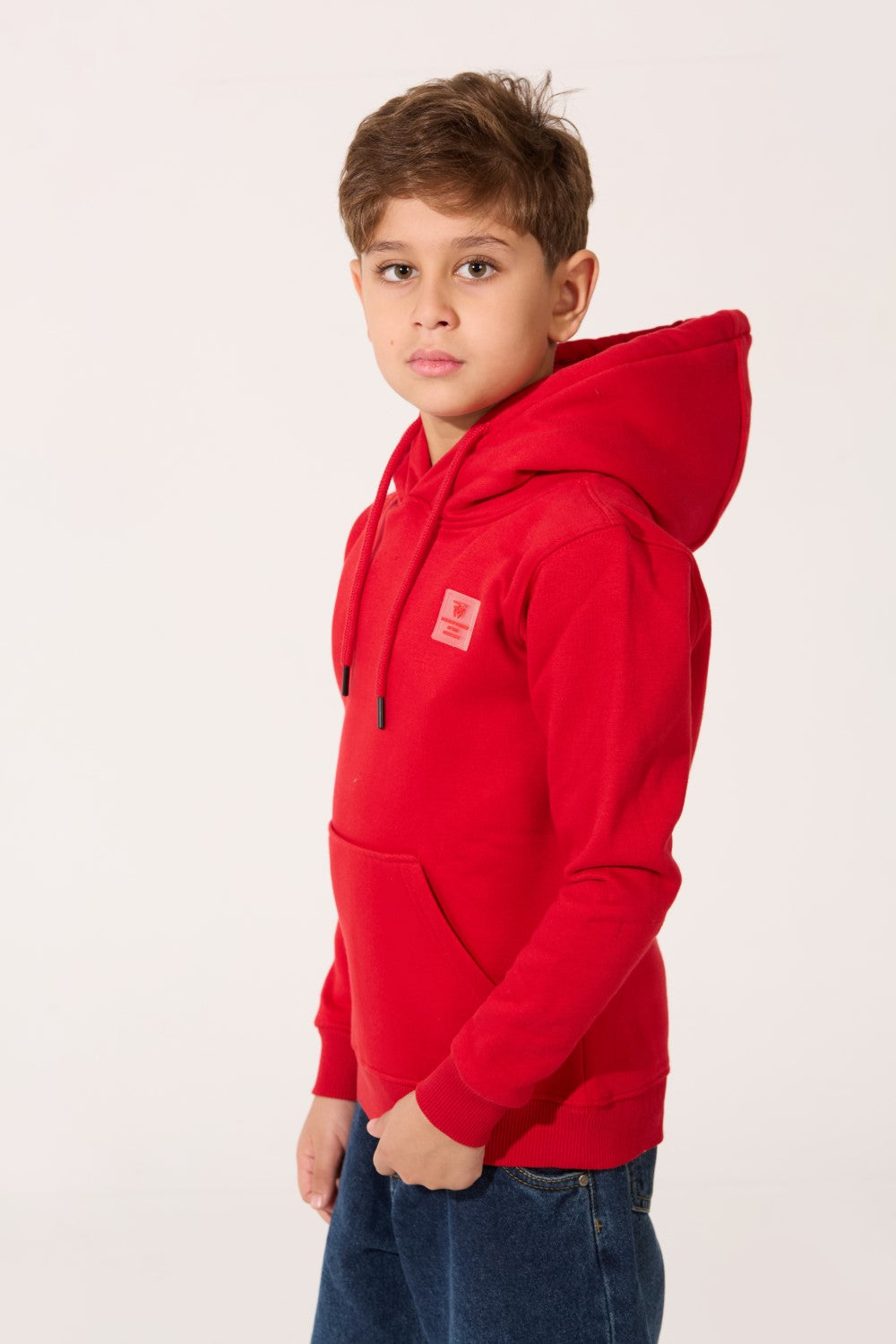 Tomato Basic Slim Fit Front Pocket Boys Hoodie