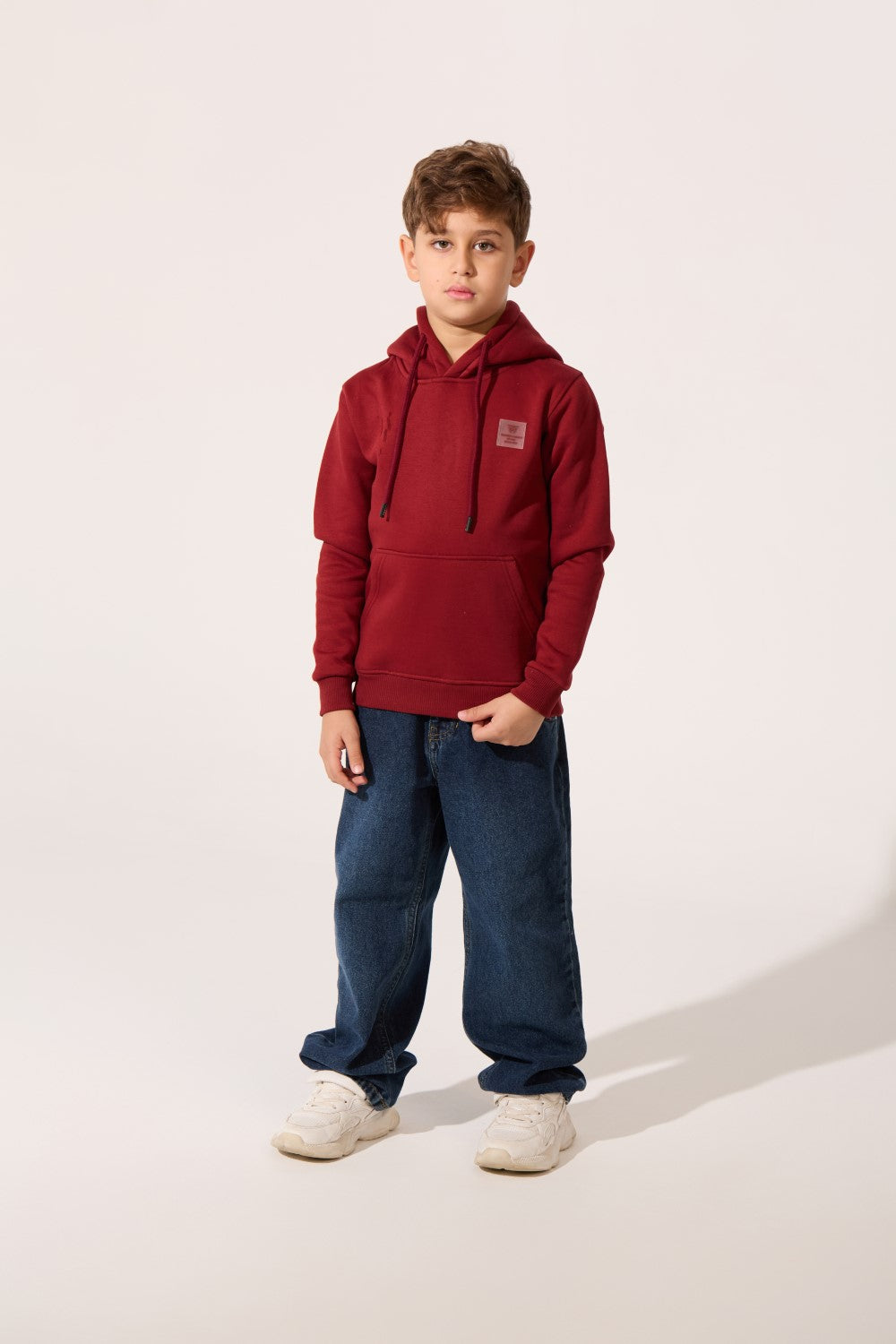 Tomato Basic Slim Fit Front Pocket Boys Hoodie