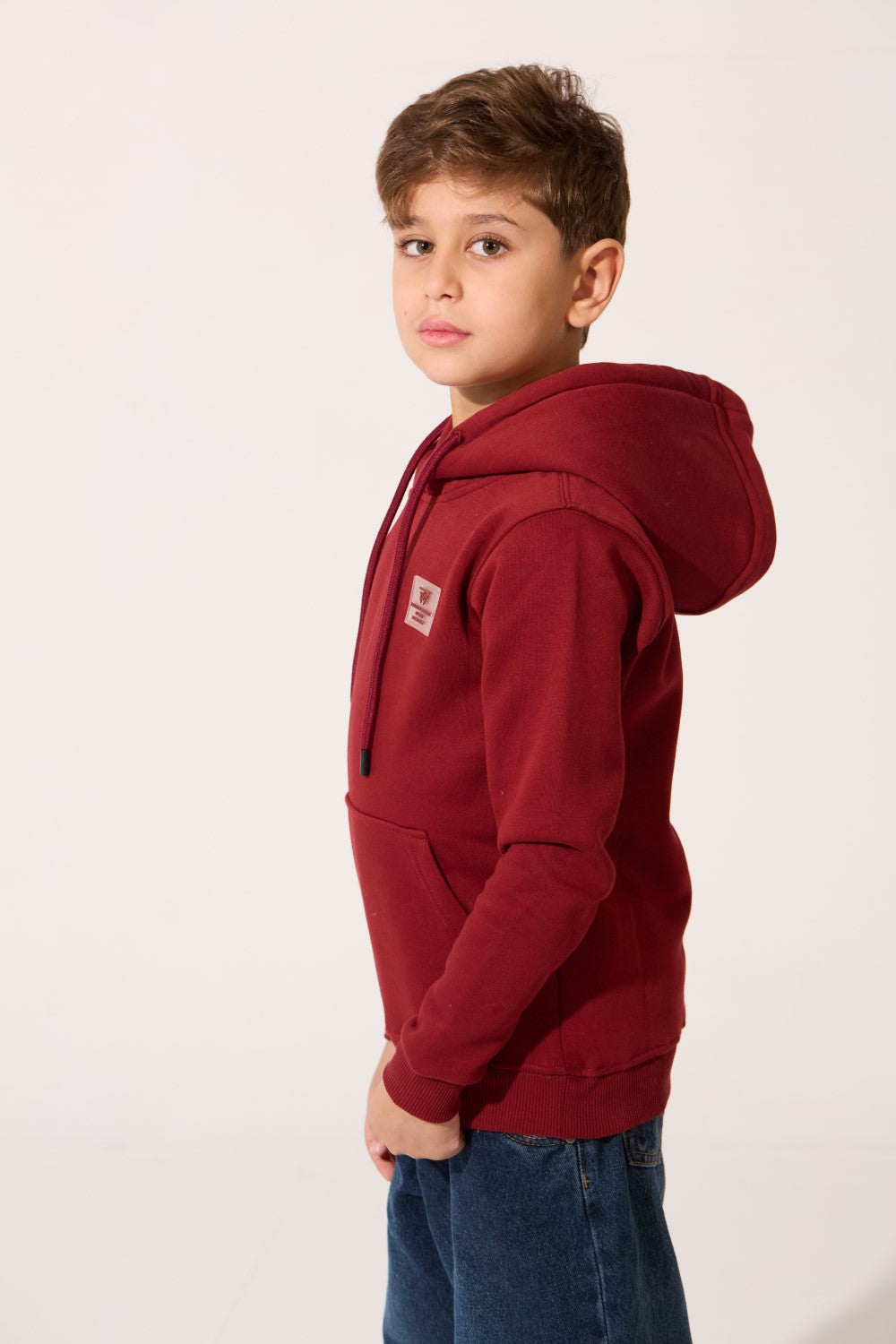 Tomato Basic Slim Fit Front Pocket Boys Hoodie