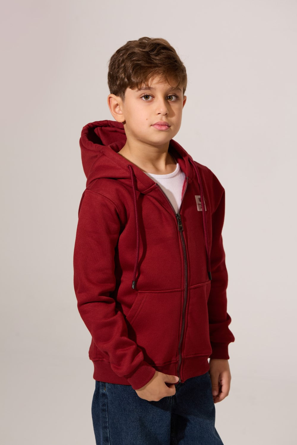 Full Zipper Slim Fit Milton Boys Hoodie