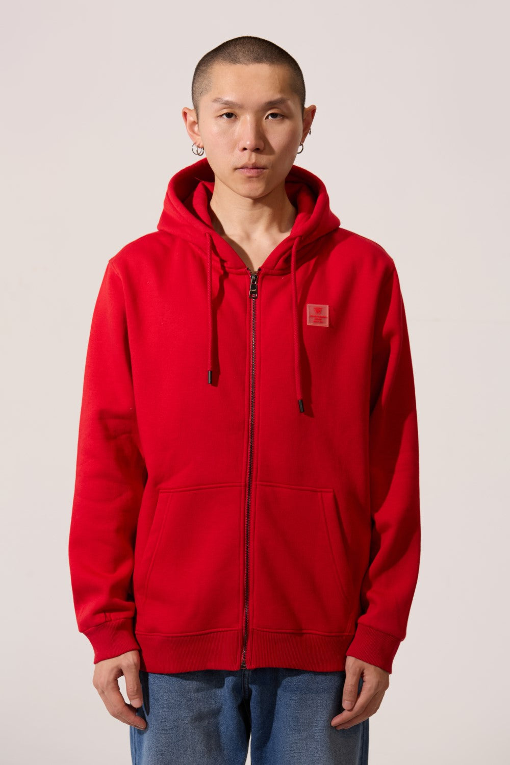 Slim Fit Zip-Up Basic Men Hoodie