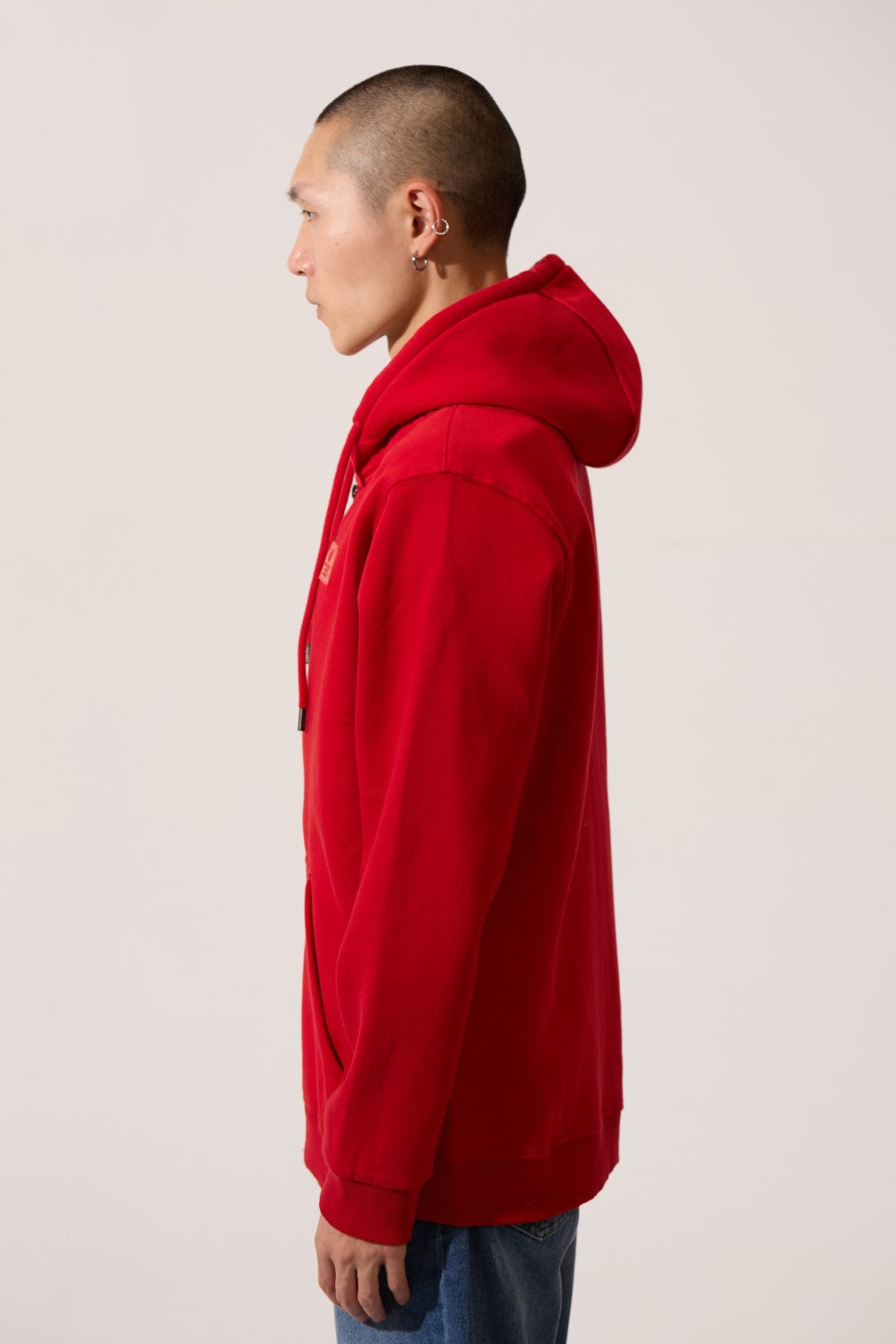 Men’s Full Zip Hoodie Draw Cord Hood
