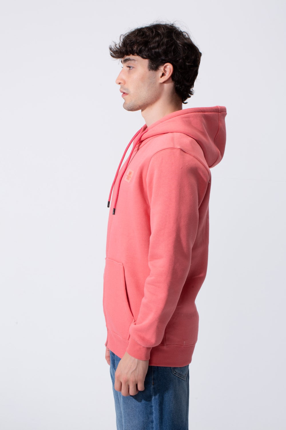 Plain Slim Fit Zip Men Hoodie