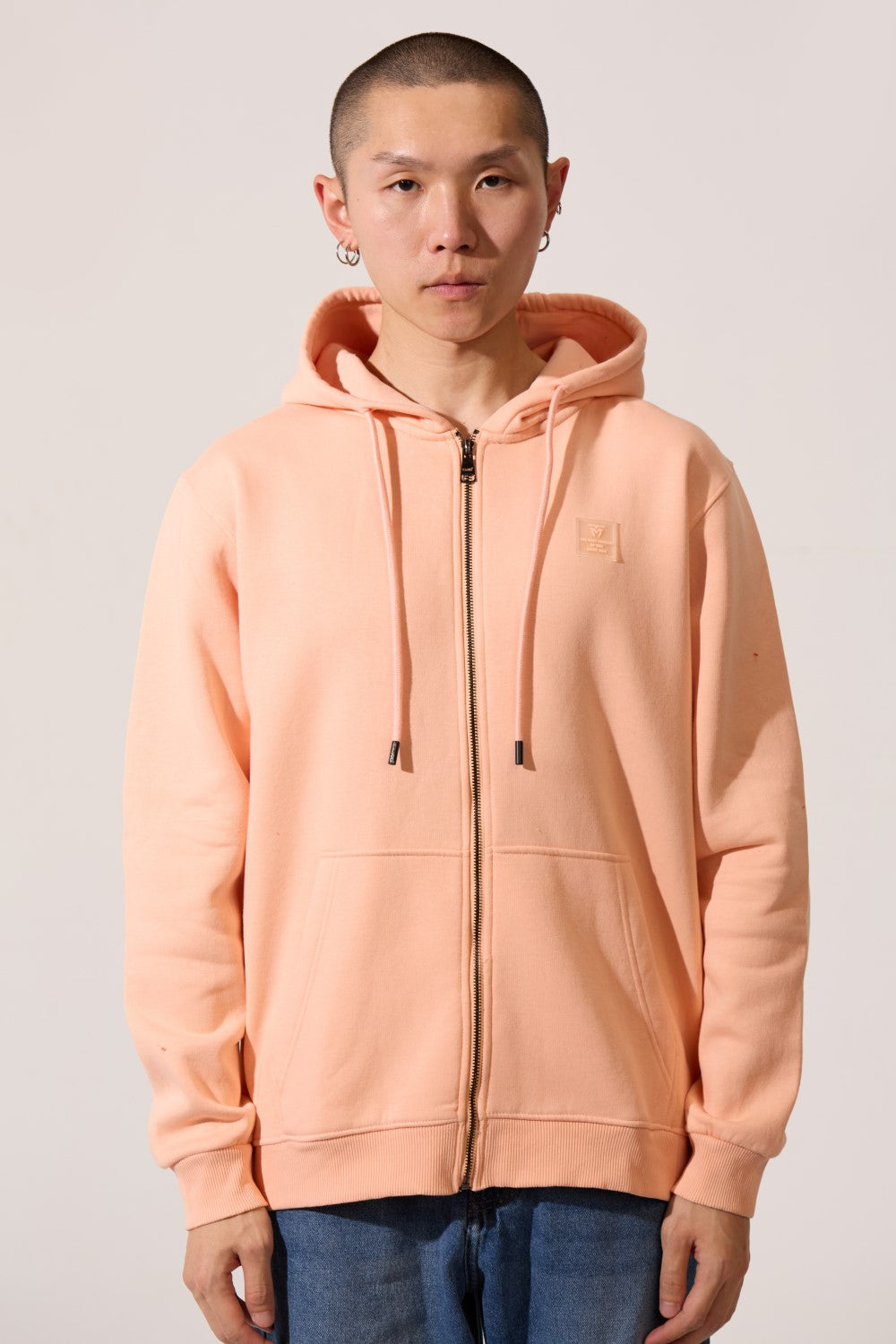 Men’s Full Zip Hoodie Draw Cord Hood
