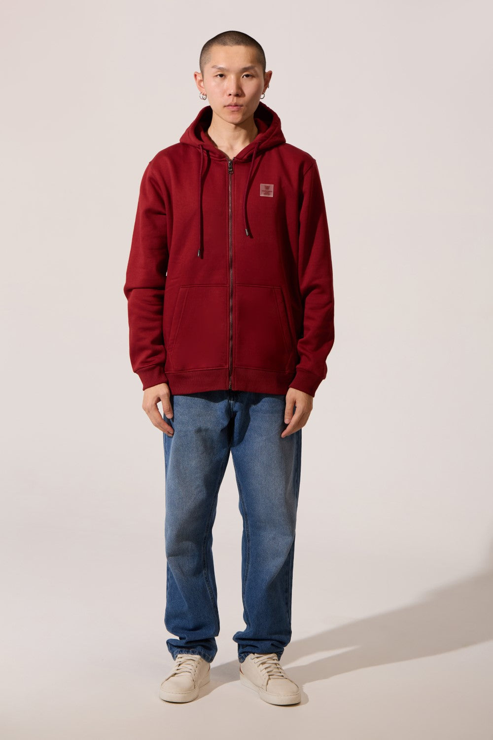 Slim Fit Zip-Up Basic Men Hoodie