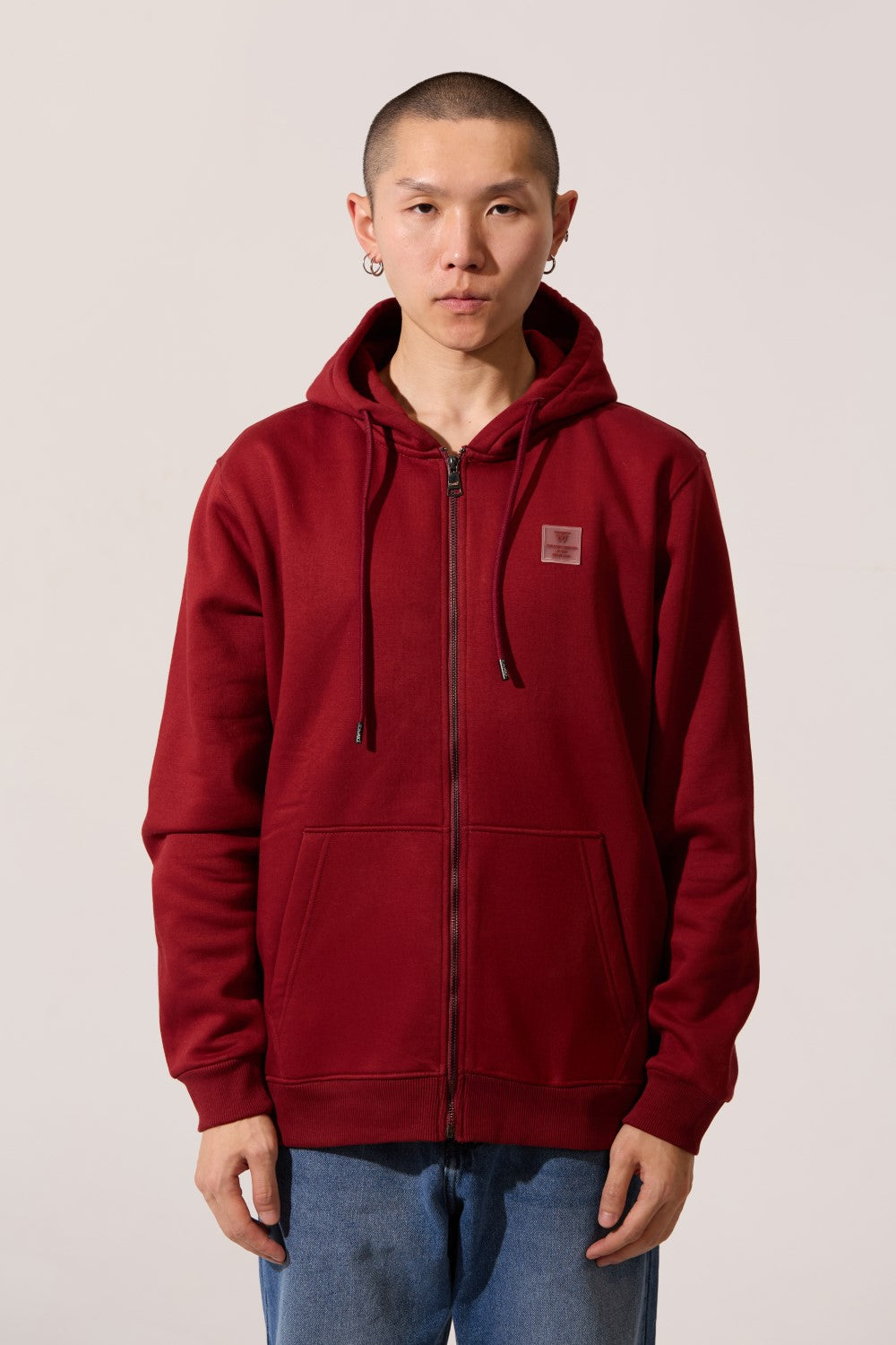 Slim Fit Zip-Up Basic Men Hoodie