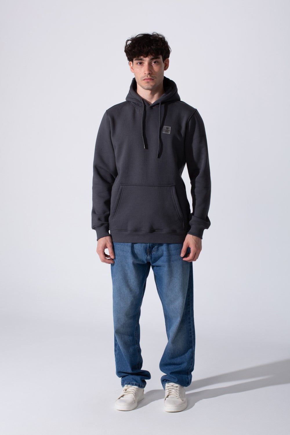 Slim Fit Plain Men Hoodie