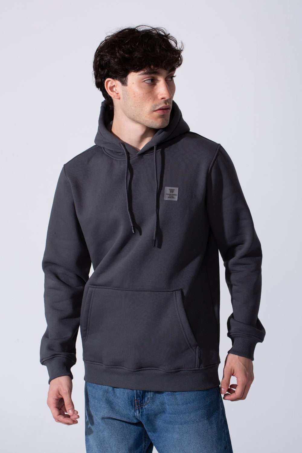 Slim Fit Plain Men Hoodie