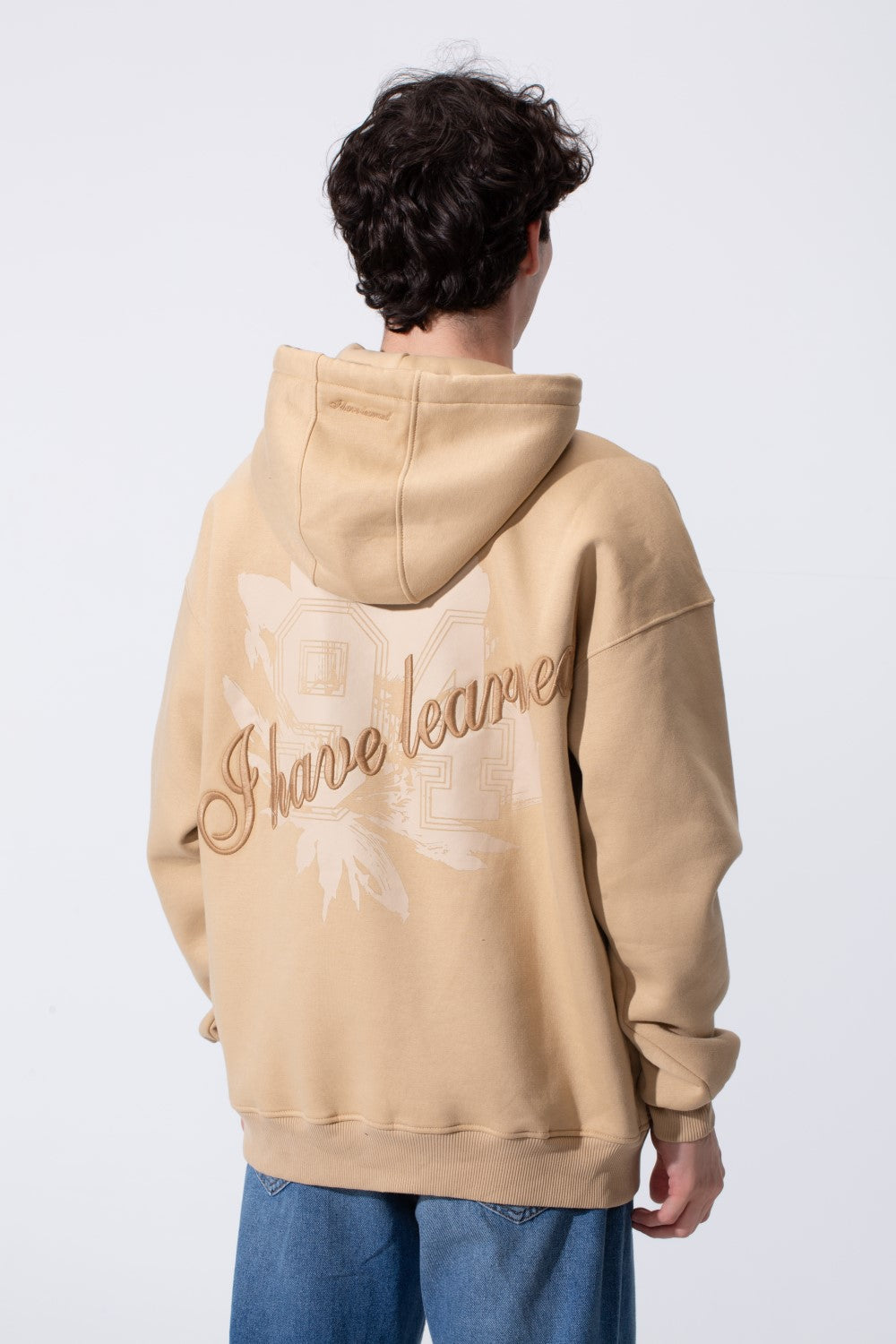 Embroidery Kangaroo Pocket Men Hoodie