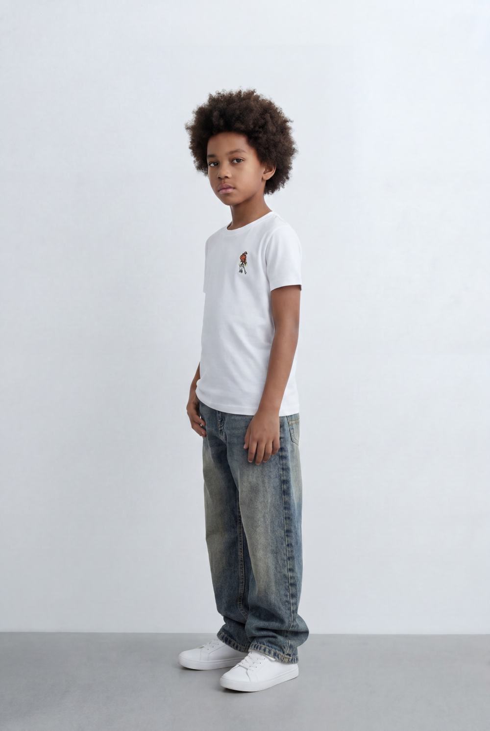 Boy's Back Graphic T-Shirt Skate Print Casual Melton Style