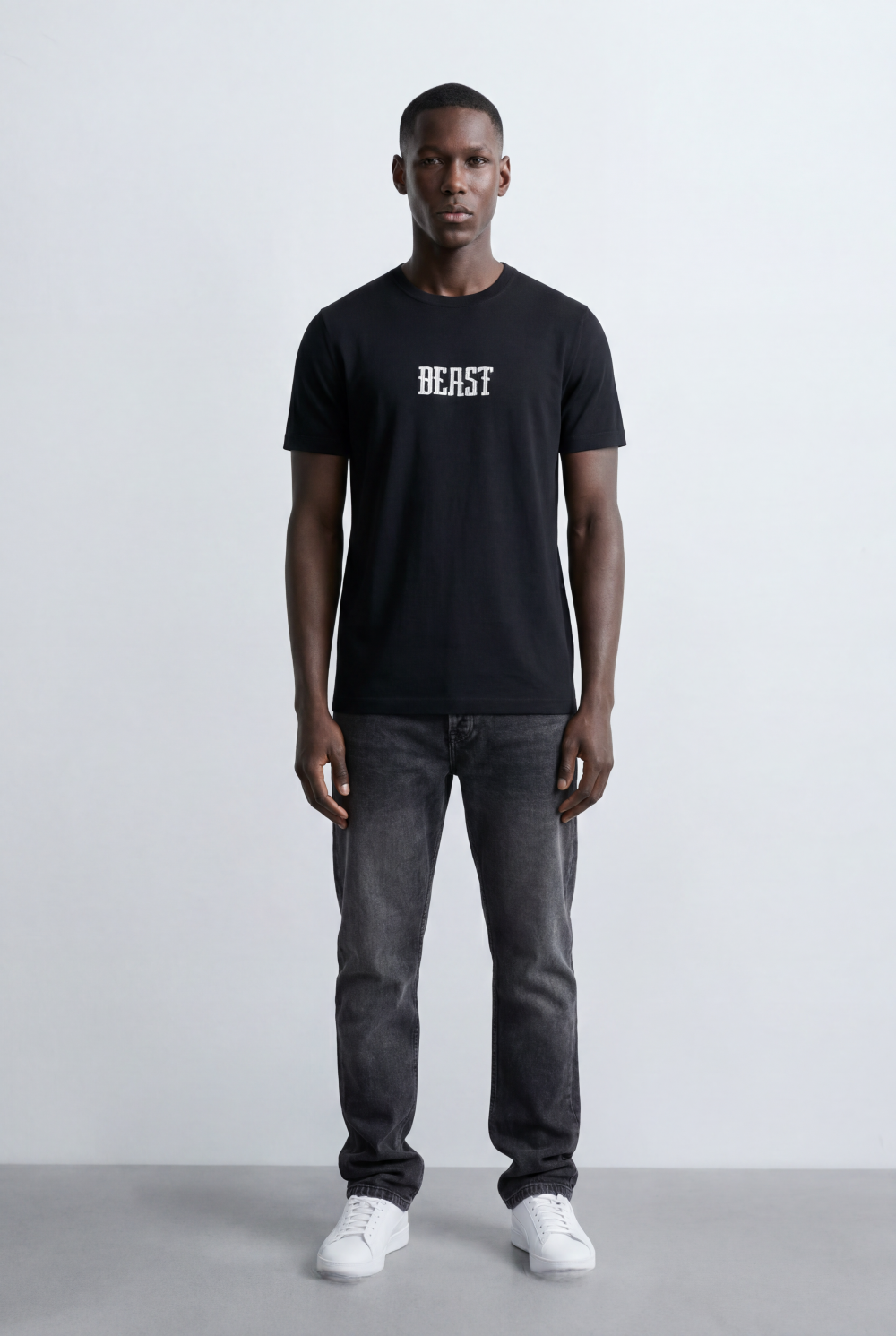 Men’s Embossed Logo T-Shirt Tonal Front Detail
