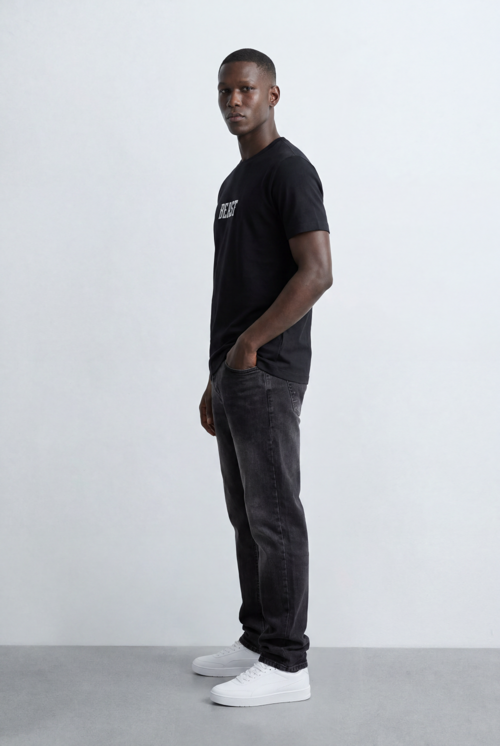Men’s Embossed Logo T-Shirt Tonal Front Detail