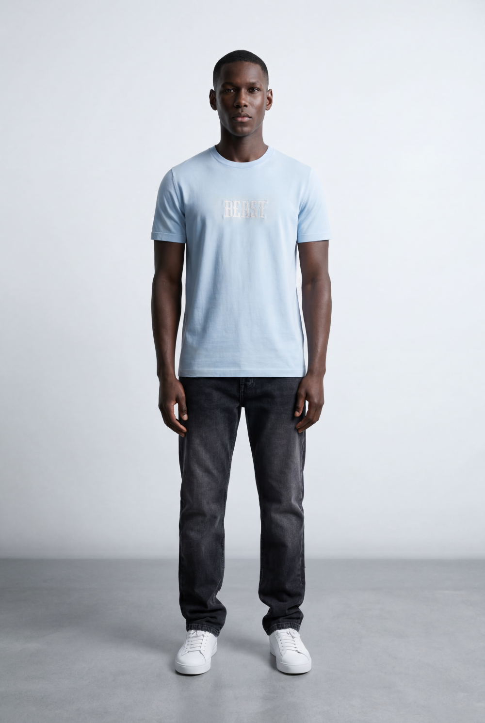 Men’s Embossed Logo T-Shirt Tonal Front Detail