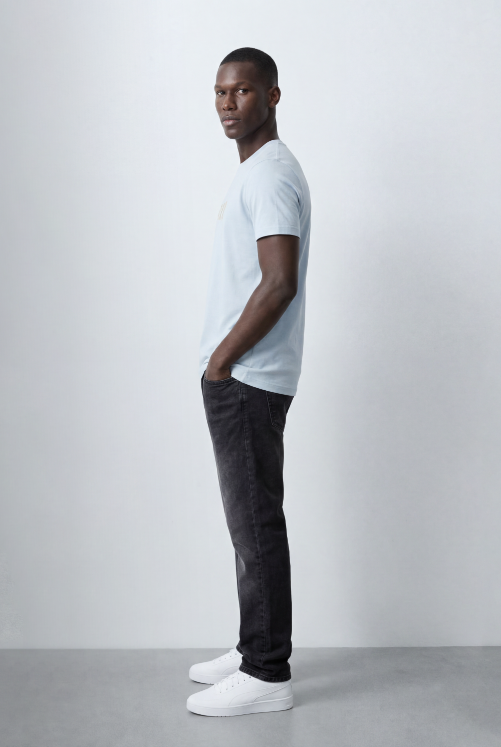 Men’s Embossed Logo T-Shirt Tonal Front Detail