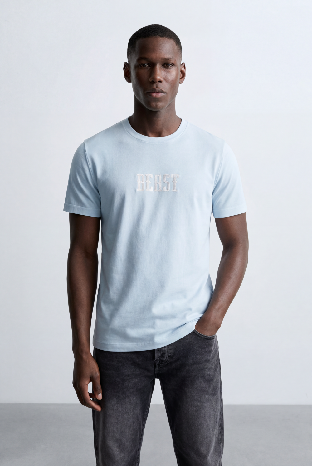 Men’s Embossed Logo T-Shirt Tonal Front Detail