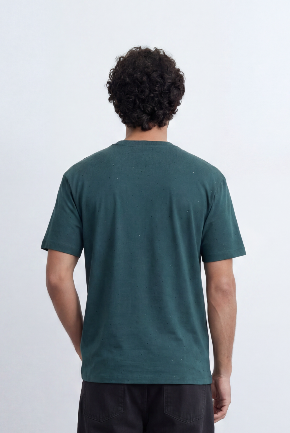 Men’s Textured T-Shirt With Micro Dot Detail