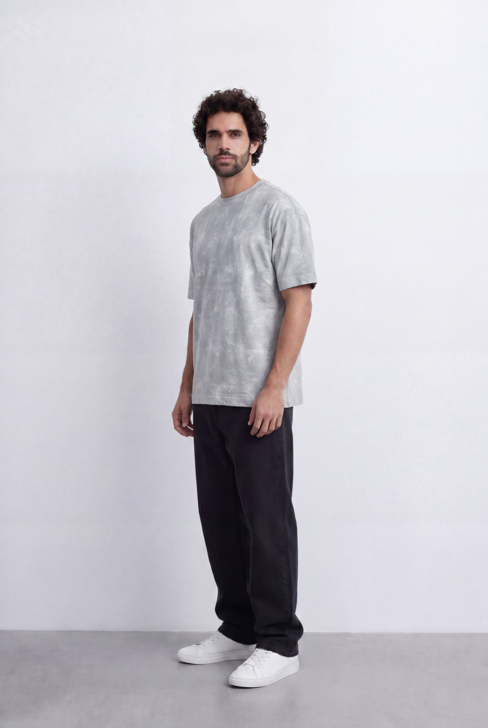 Men’s Washed Graphic T-Shirt Tonal Abstract Pattern