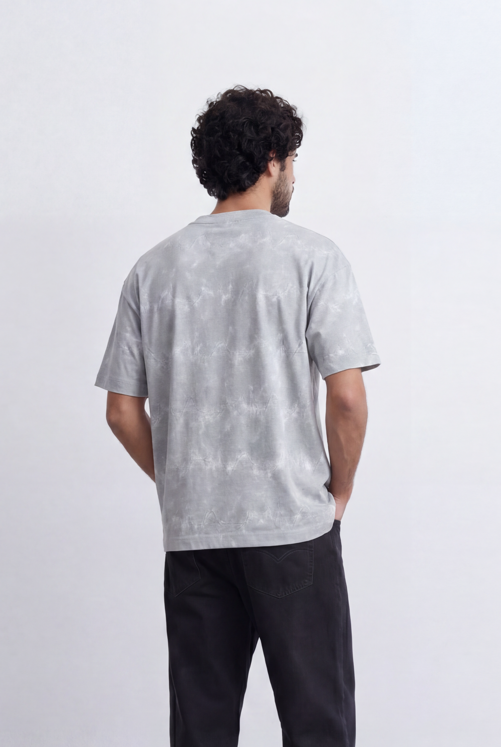 Men’s Washed Graphic T-Shirt Tonal Abstract Pattern