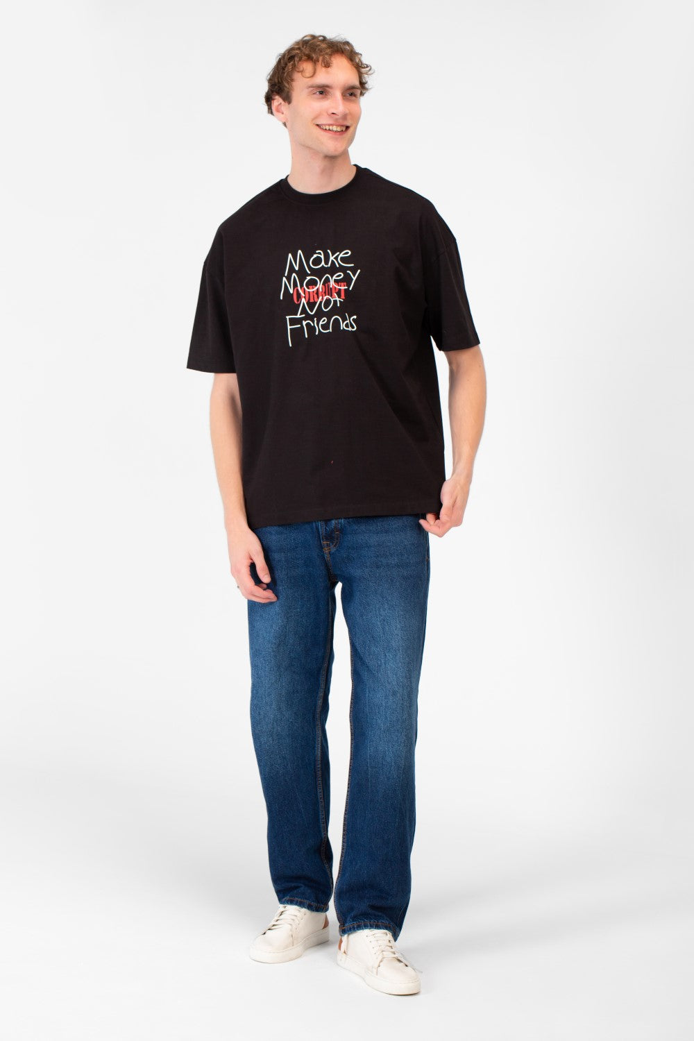 Men’s Graphic T-Shirt Oversized Center Quote Print
