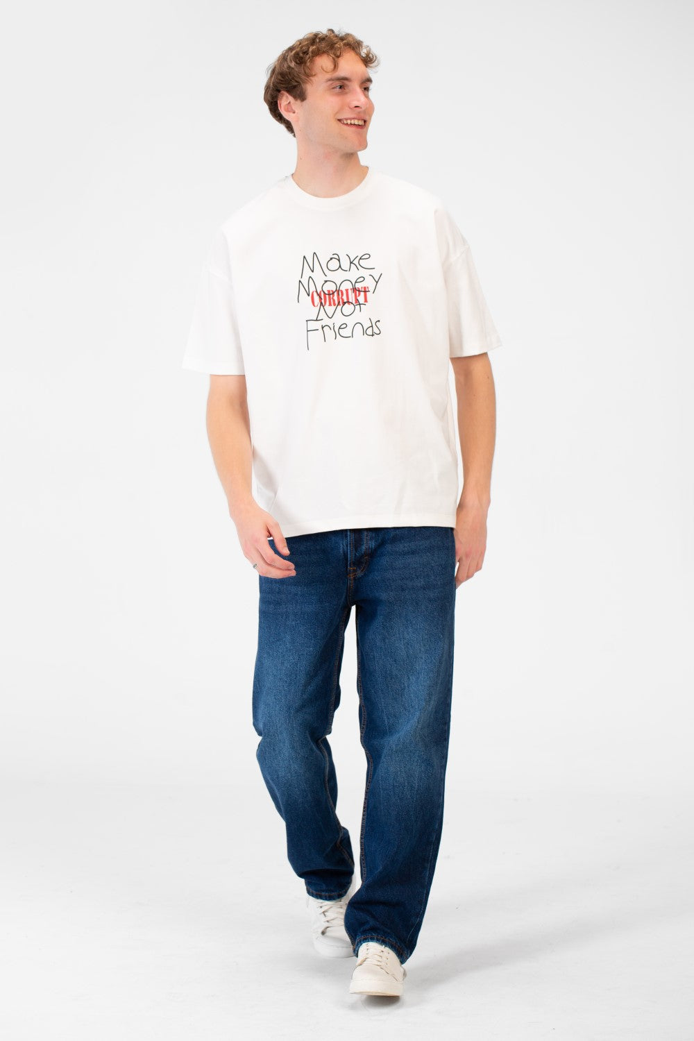 Men’s Graphic T-Shirt Oversized Center Quote Print