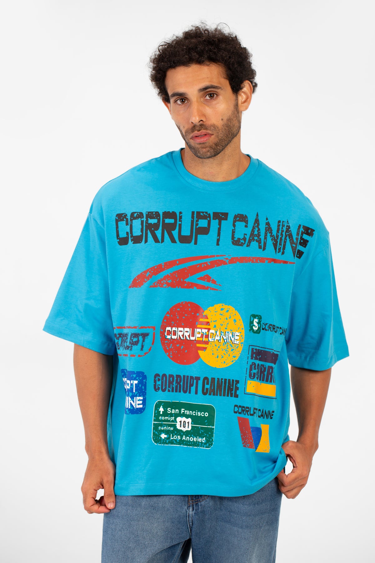 Men’s Oversized Front Bold Logo T-Shirt
