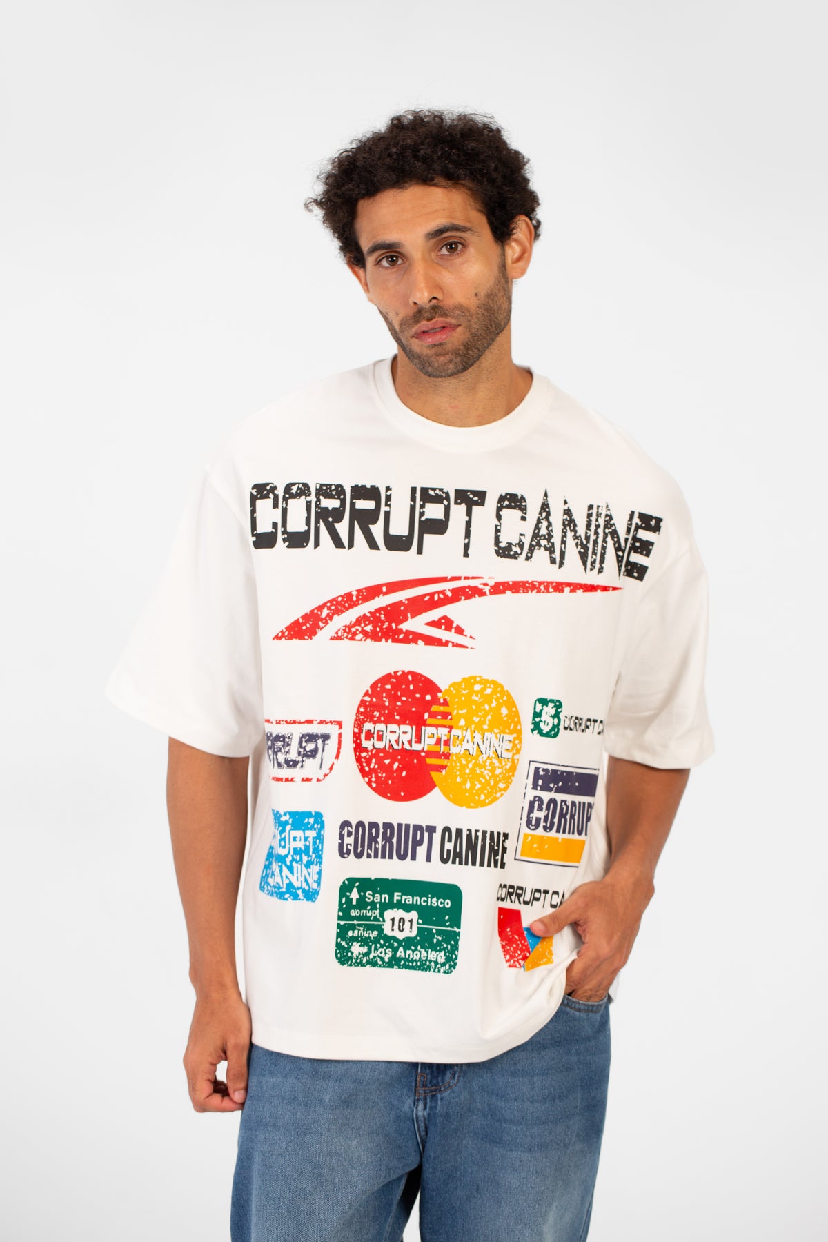 Men’s Oversized Front Bold Logo T-Shirt