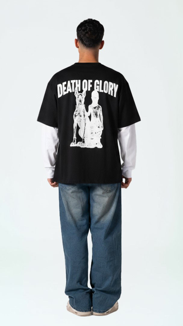 Men’s Graphic T-Shirt Double Sleeve Look Oversized