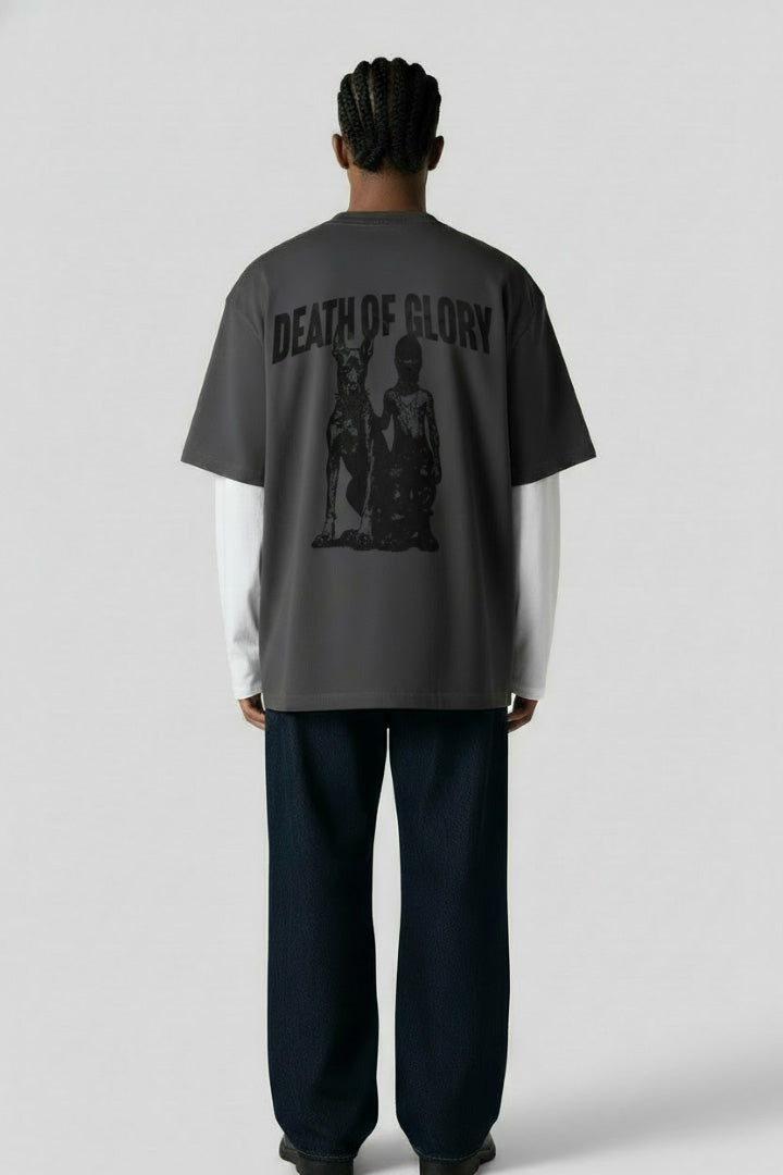 Men’s Tee Two Layer Sleeve Full Back Graphic Print T-Shirt