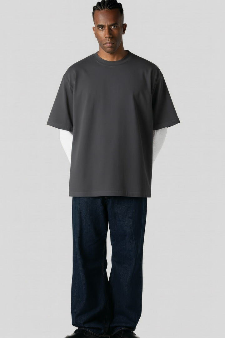 Men’s Tee Two Layer Sleeve Full Back Graphic Print T-Shirt