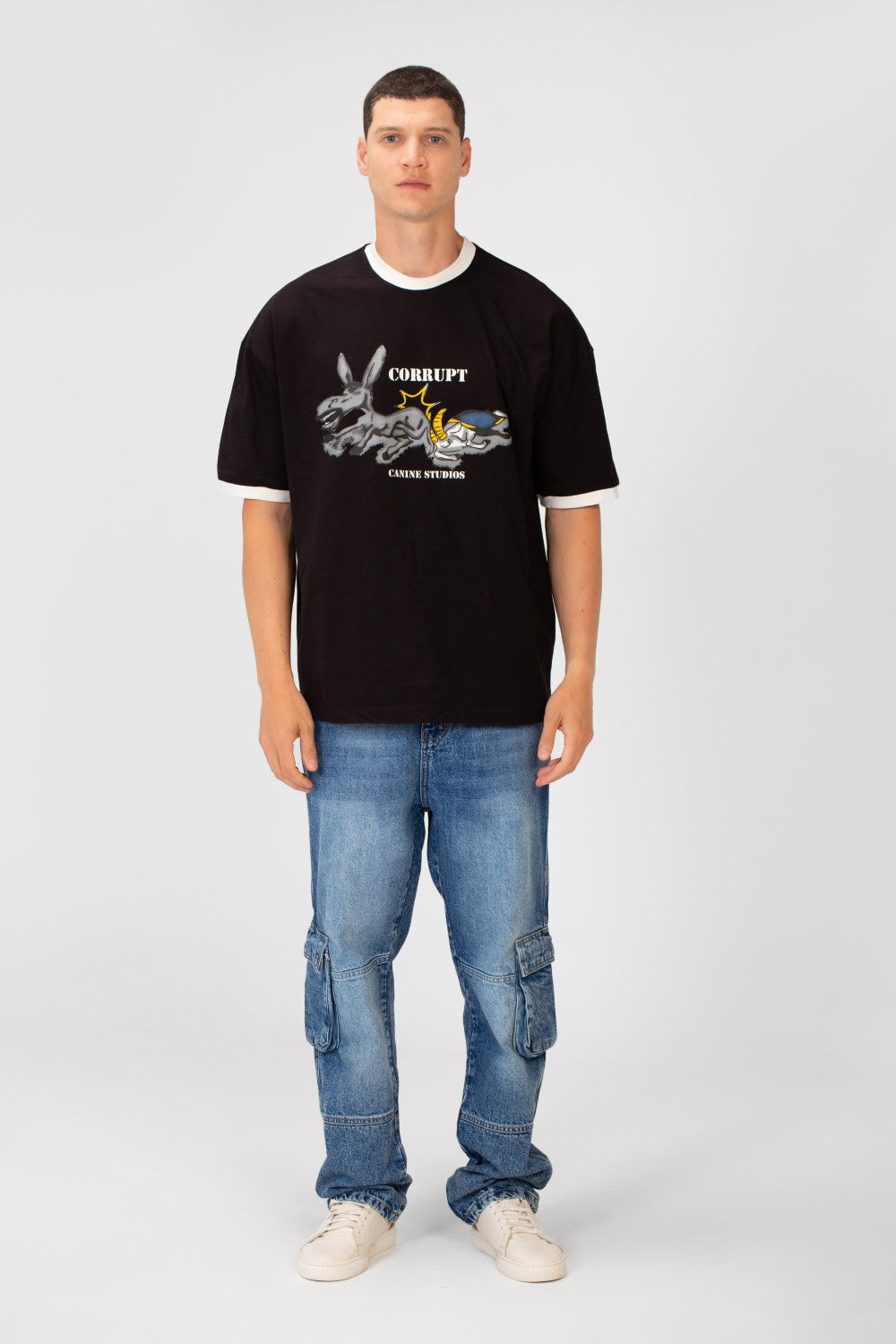 Men’s Contrast Ringer T-Shirt Dual Tone Ck9