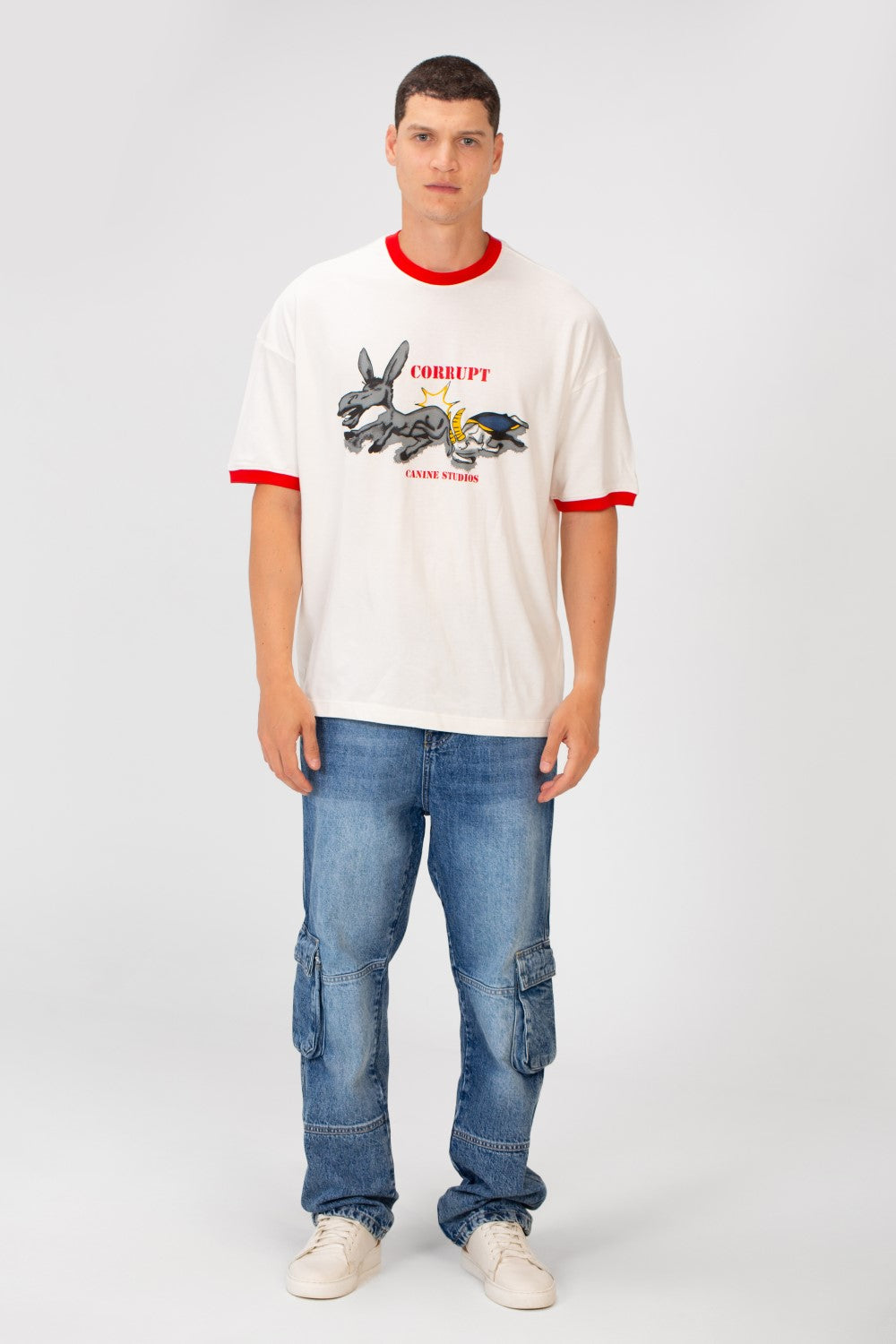 Men’s Contrast Ringer T-Shirt Dual Tone Ck9