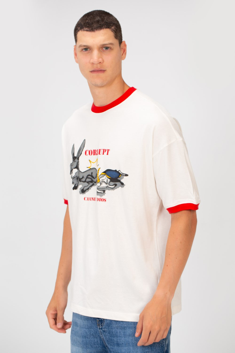 Men’s Contrast Ringer T-Shirt Dual Tone Ck9