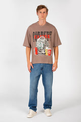 Men’s Boxy Fit T-Shirt Corrupt Bold Front Print