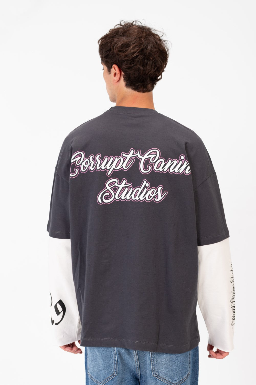 Men’s CK9 T-Shirt Graphic Double Sleeve Artwork Bold Typography