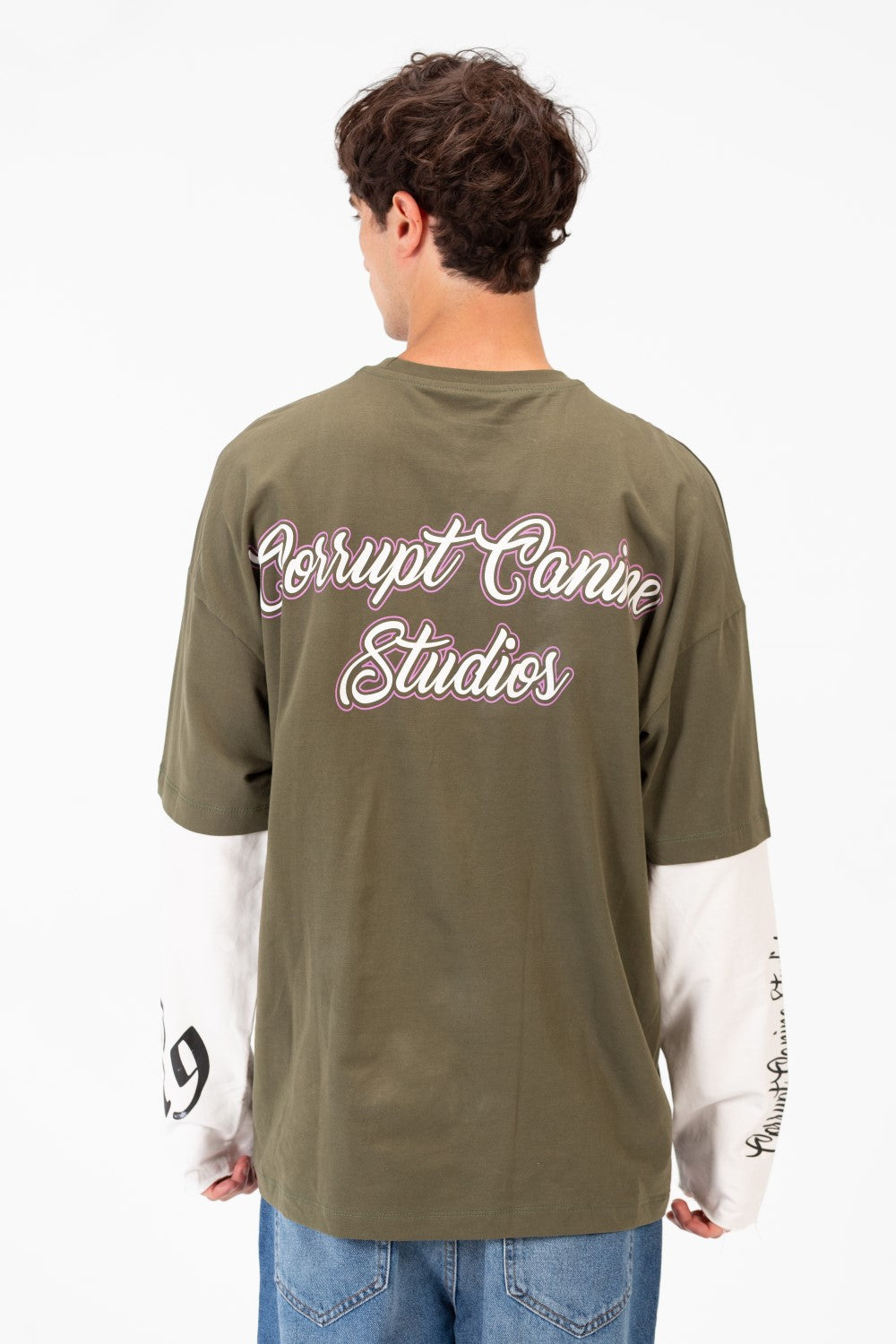 Men’s CK9 T-Shirt Graphic Double Sleeve Artwork Bold Typography
