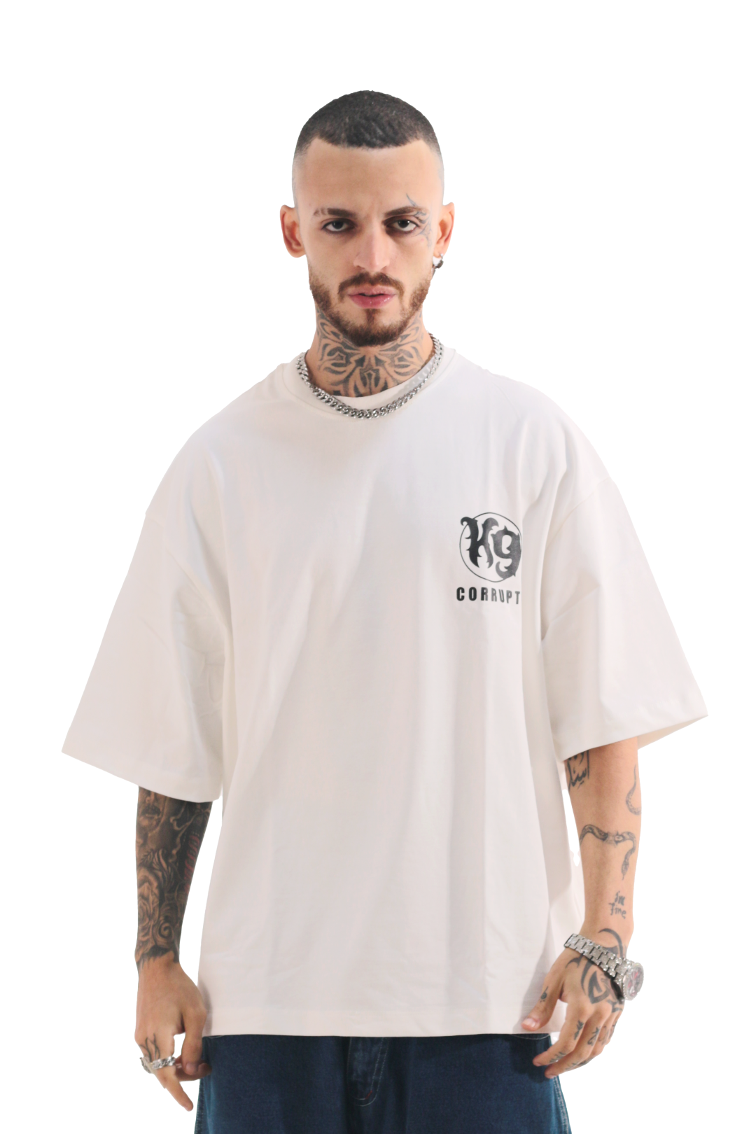 Men’s Back Graphic T-Shirt Oversized Large Star Artwork