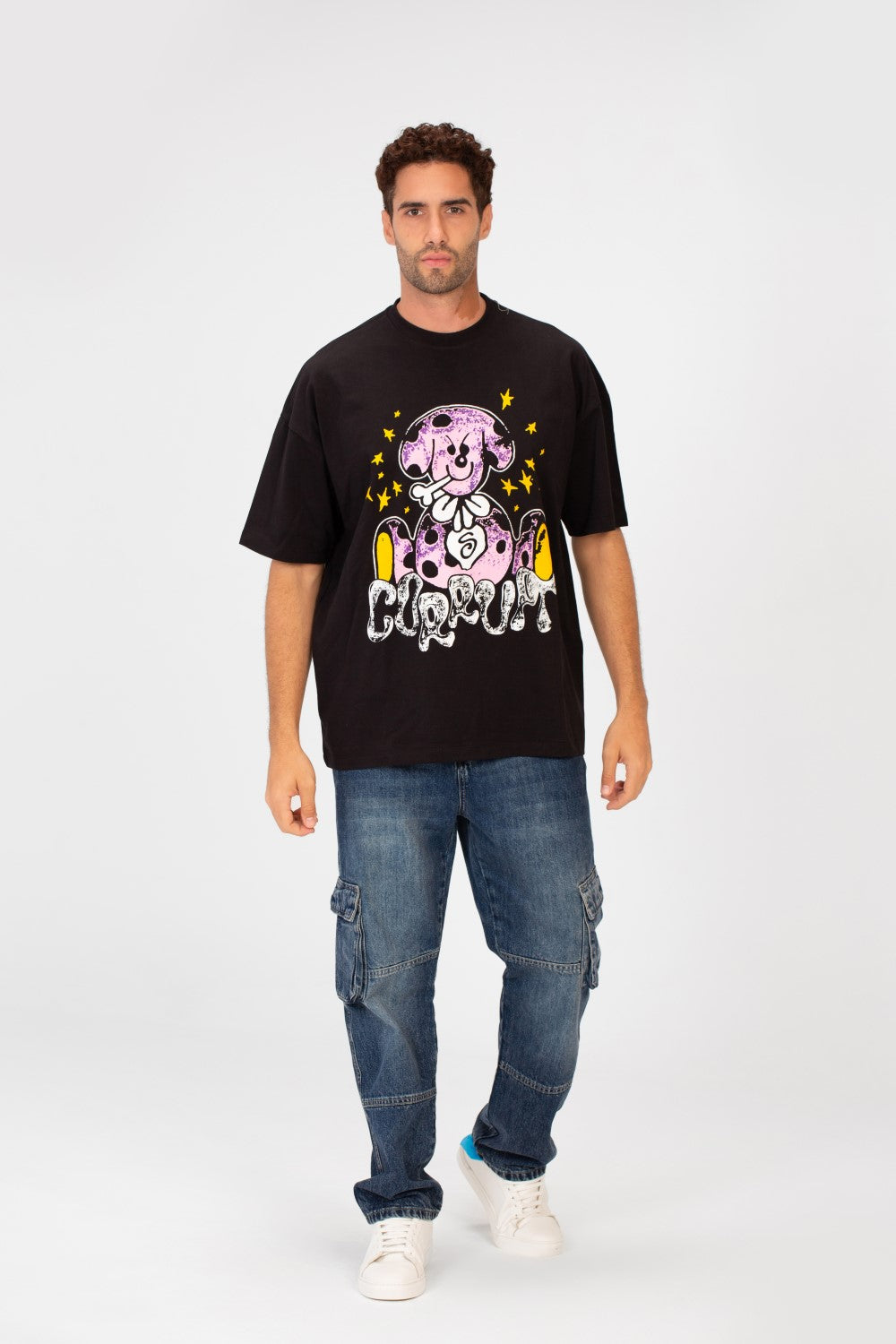 Men’s CK9 Oversized Graphic T-Shirt Cartoon Dog