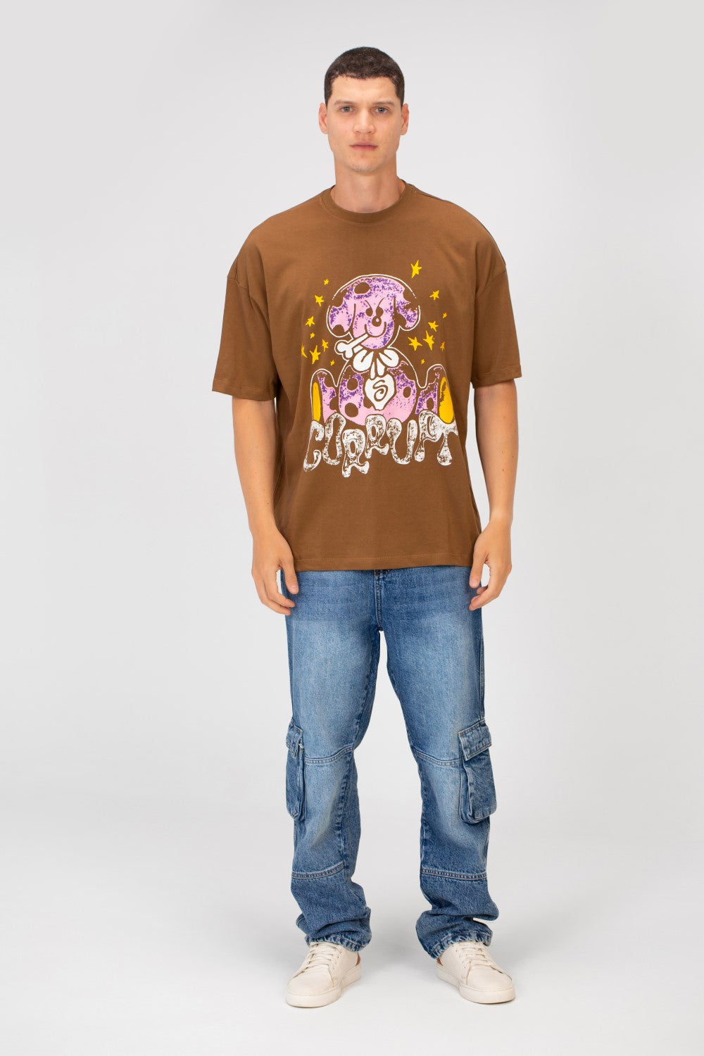Men’s CK9 Oversized Graphic T-Shirt Cartoon Dog