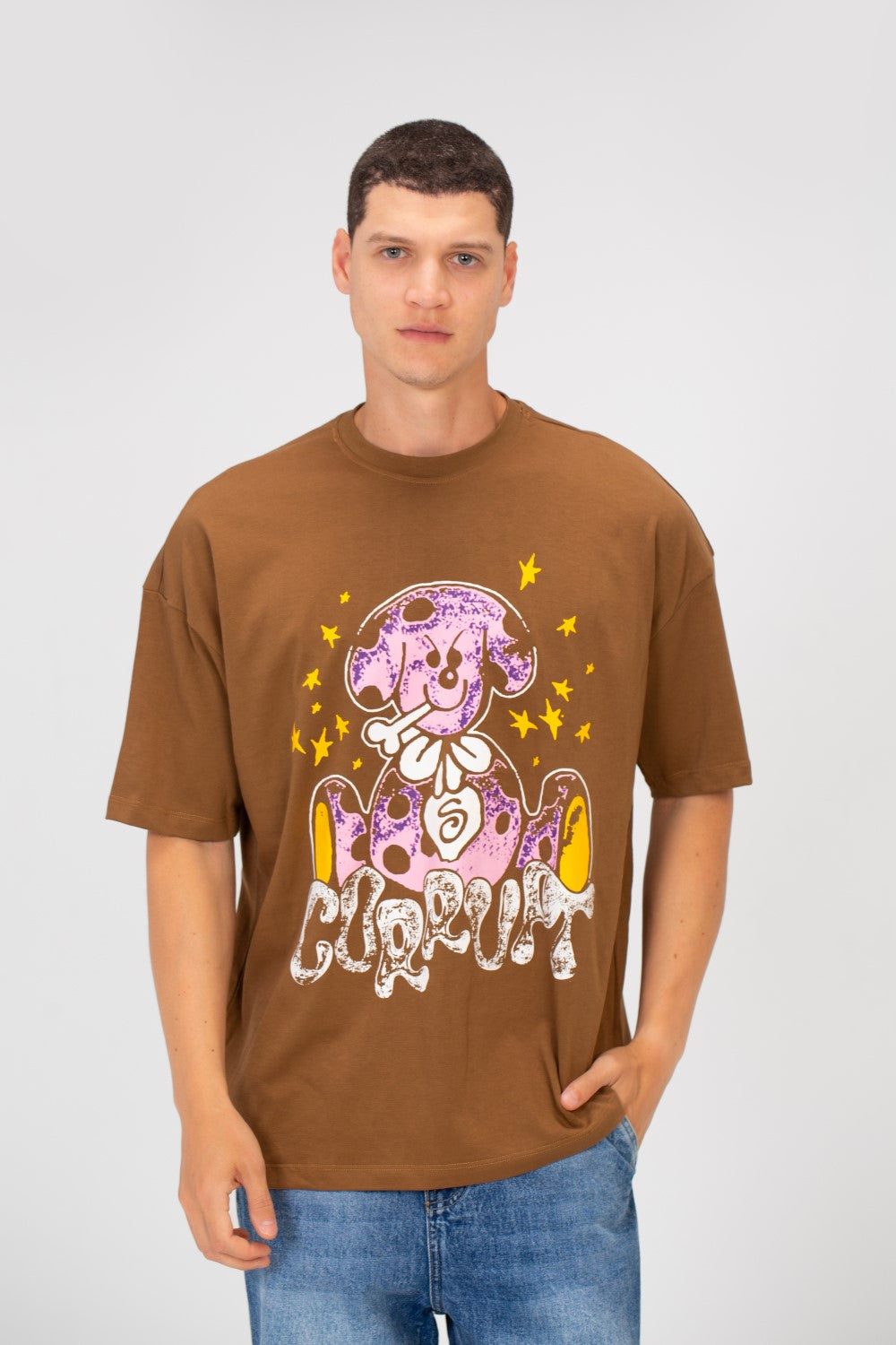Men’s CK9 Oversized Graphic T-Shirt Cartoon Dog
