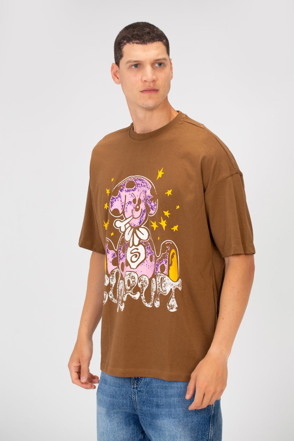 Men’s CK9 Oversized Graphic T-Shirt Cartoon Dog