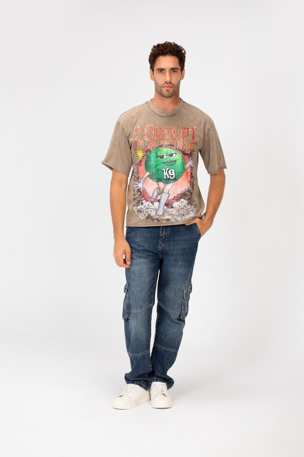 Men’s Vintage Graphic T-Shirt Washed Look Faded