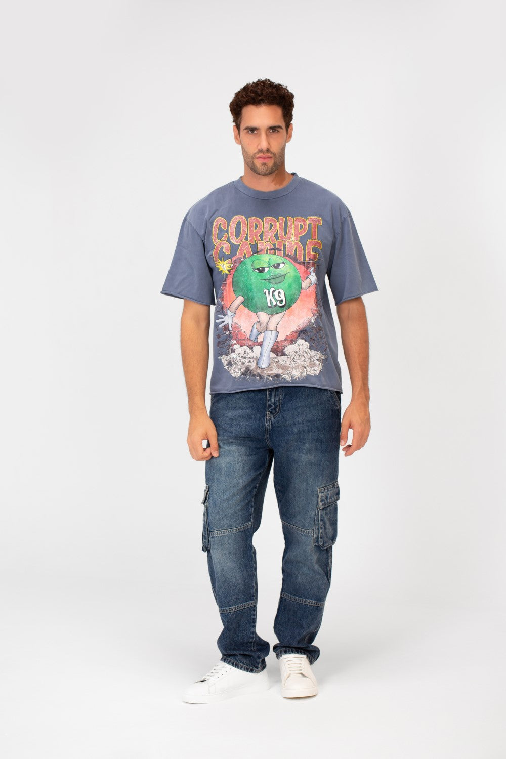 Men’s Vintage Graphic T-Shirt Washed Look Faded