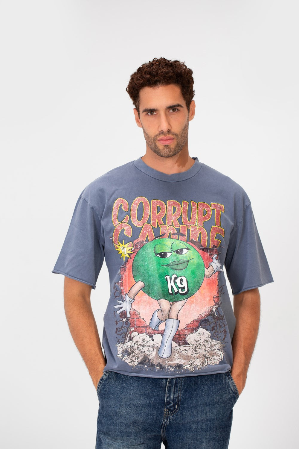 Men’s Vintage Graphic T-Shirt Washed Look Faded