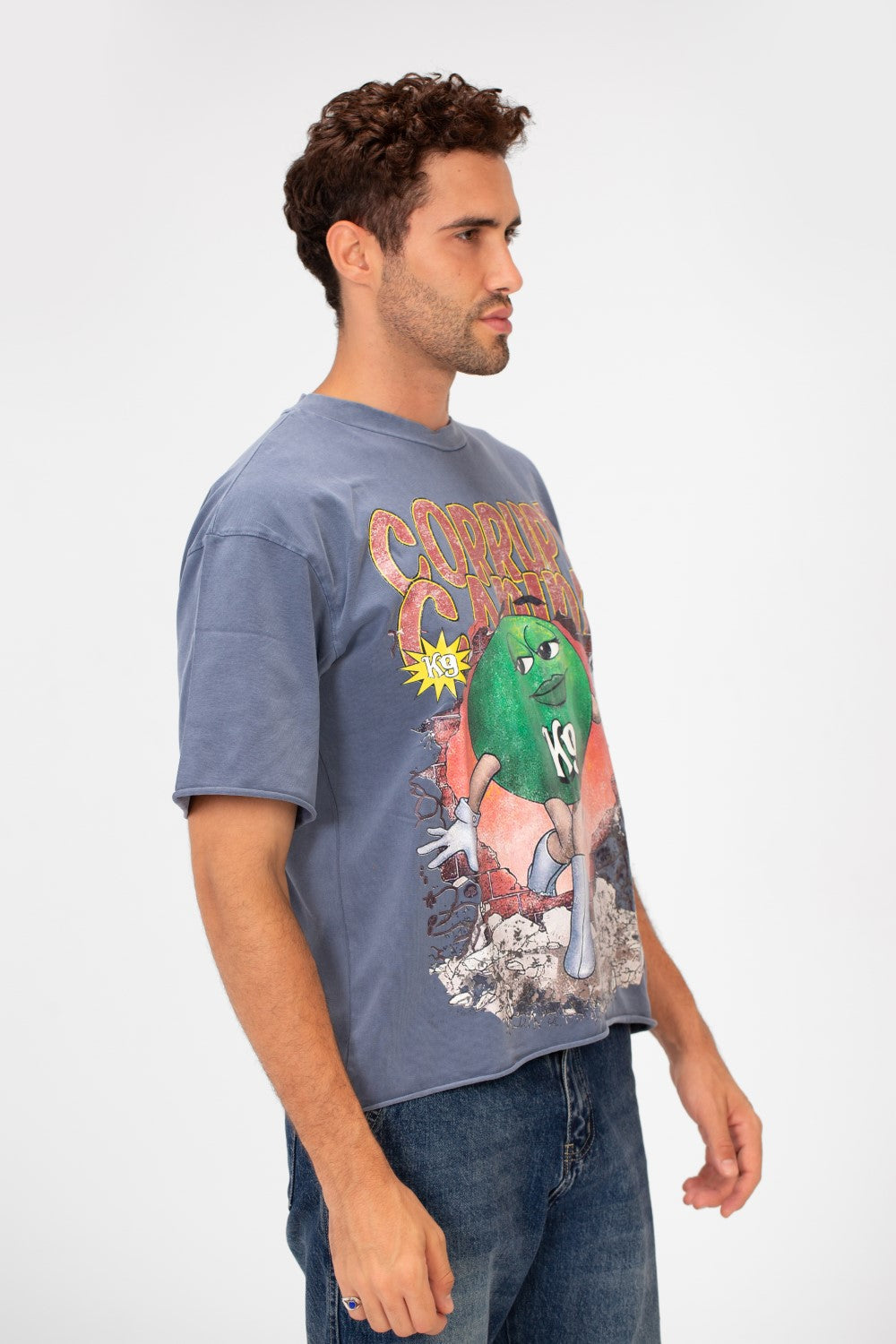 Men’s Vintage Graphic T-Shirt Washed Look Faded